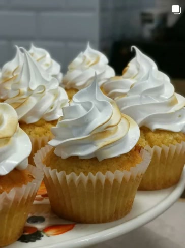 Cupcakes con merengue tostado